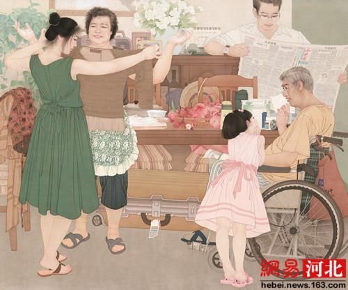 金奖作品——中国画《儿女情长》