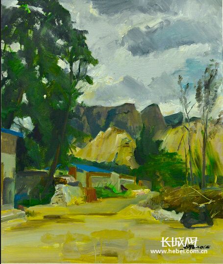 杨丰羽《北镇小村子3 》50×60cm 油画.